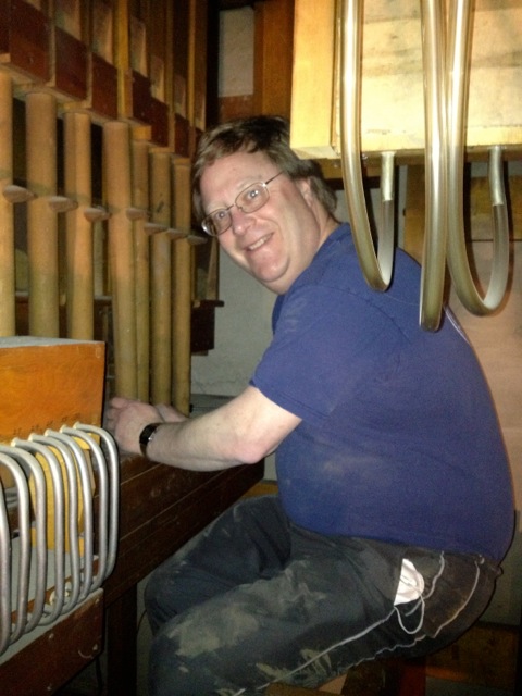 08_Steve helping with the Pipe Organ